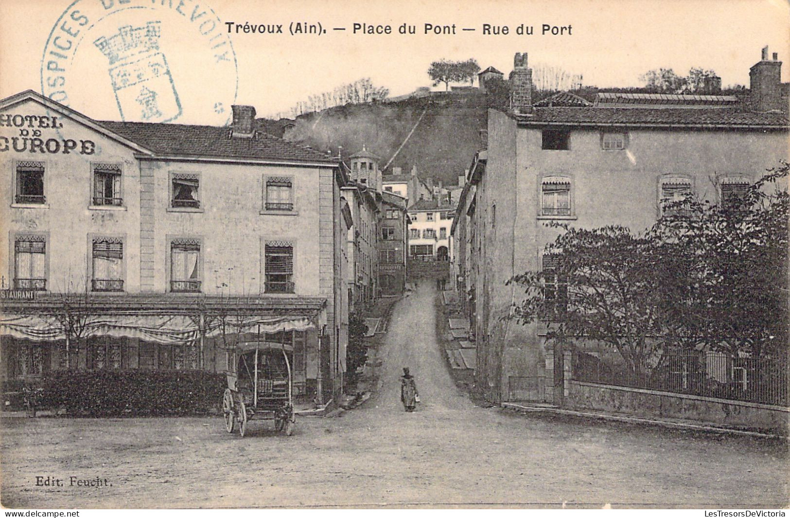 FRANCE - 01 - TREVOUX - Place Du Pont - Rue Du Port - Carte Postale Ancienne - Trévoux