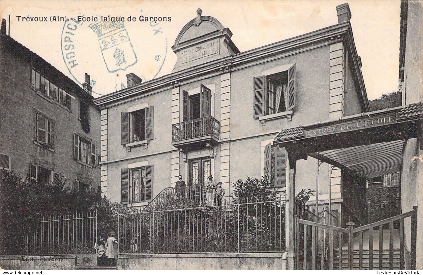 FRANCE - 01 - TREVOUX - Ecole Laïque De Garçons - Carte Postale Ancienne - Trévoux