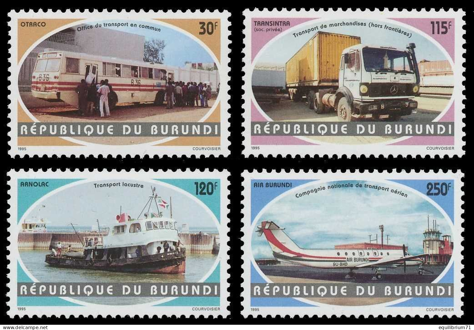 1067/1070** - Transports / Vervoer / Transport - Camion, Bateau, Avion, Bus / Vrachtwagen, Boot, Vliegtuig - BURUNDI - Ungebraucht