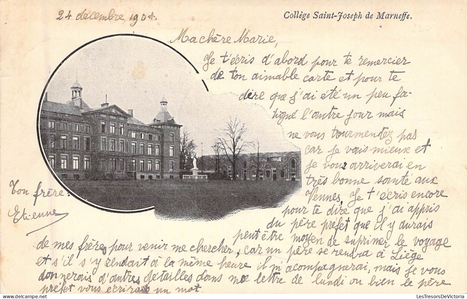 BELGIQUE - MARNEFFE - Collège Saint Joseph De Marneffe - Carte Postale Ancienne - Other & Unclassified