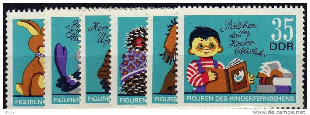 DDR 1807/2,2661/6+2x KB ** 14€ Figur Kinder-Fernsehen/Spielzeug Fuchs Elster Frosch Ss History Scheetlets Bf GDR Germany - Bambole