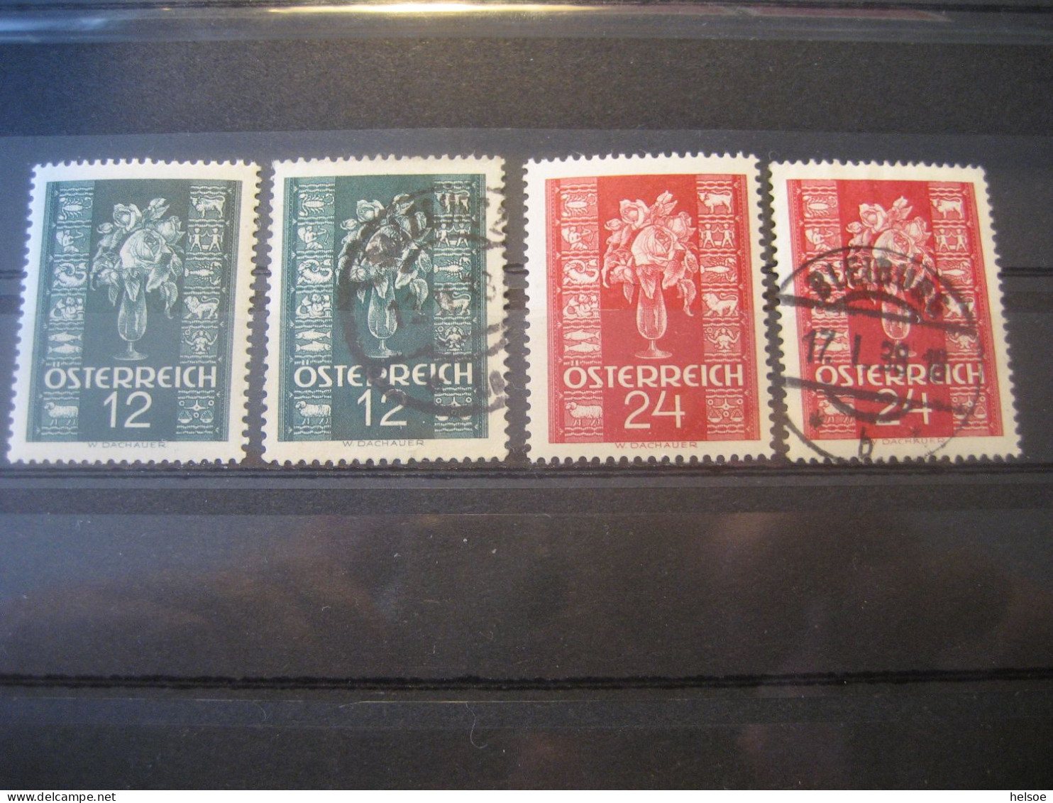 Österreich 1937- Freimarken Für Glückwunsch-Korrespondenz, Mi. 658-659 ** Und O Gebraucht - Ungebraucht