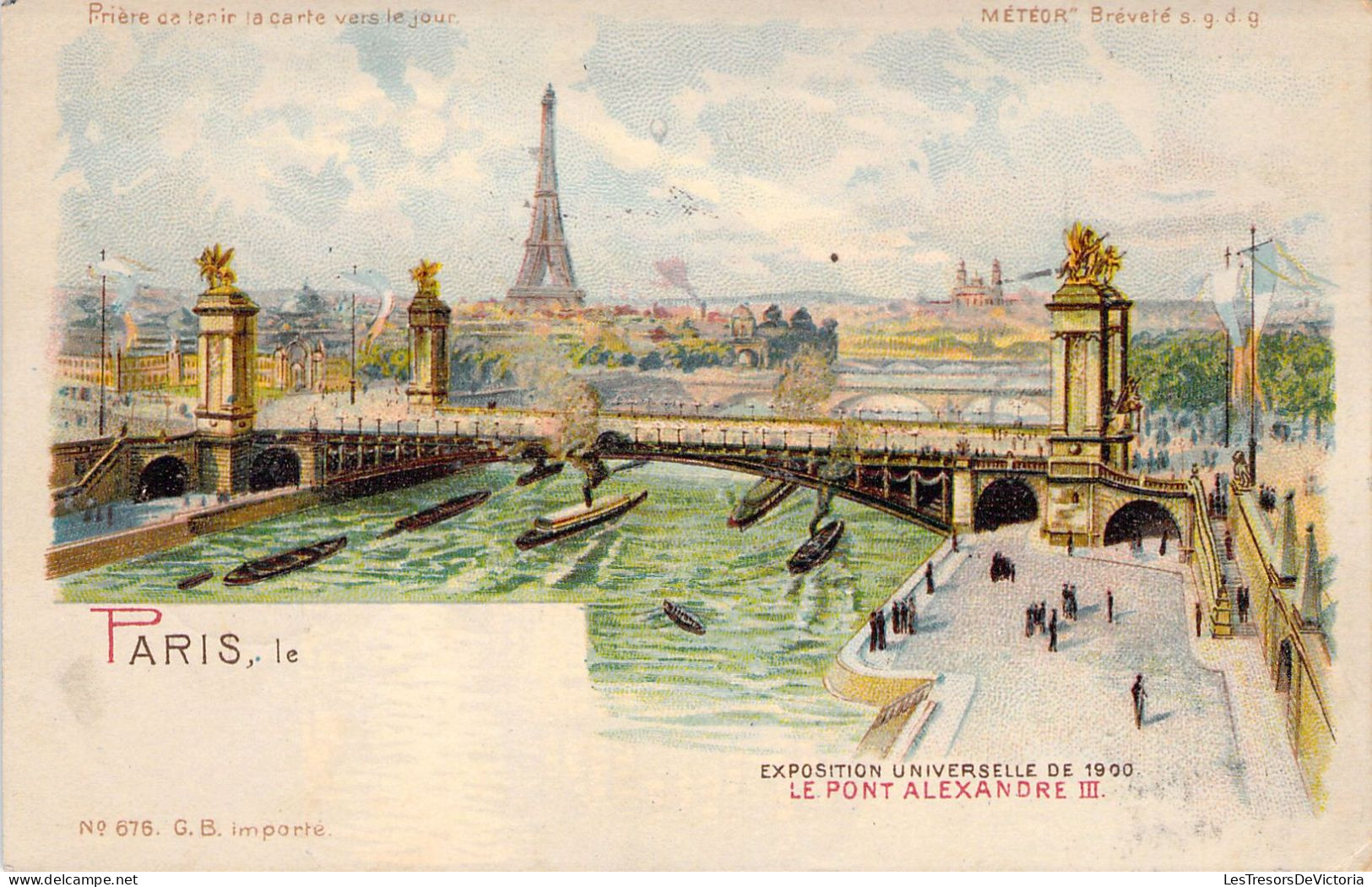 France - 75 - Paris - Pont Alexandre III - Expo Universelle De 1900 - Colorisée - Carte Postale Ancienne - Bridges
