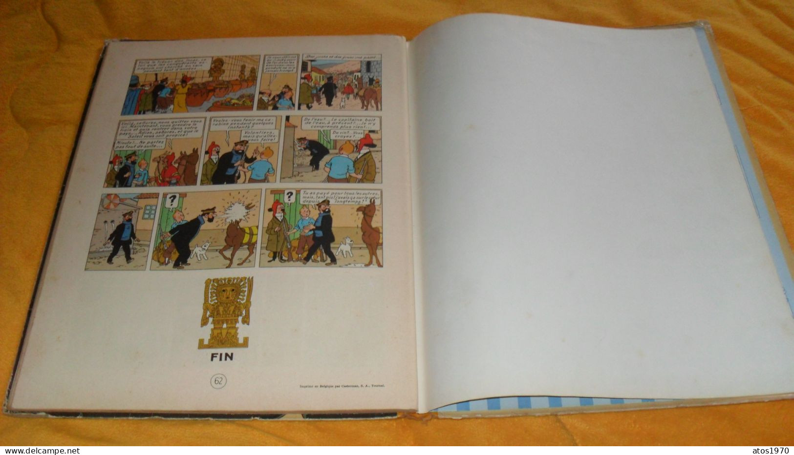 BANDE DESSINEE ANCIENNE DE 1949 / LES AVENTURES DE TINTIN. LE TEMPLE DU SOLEIL..CASTERMAN 1949