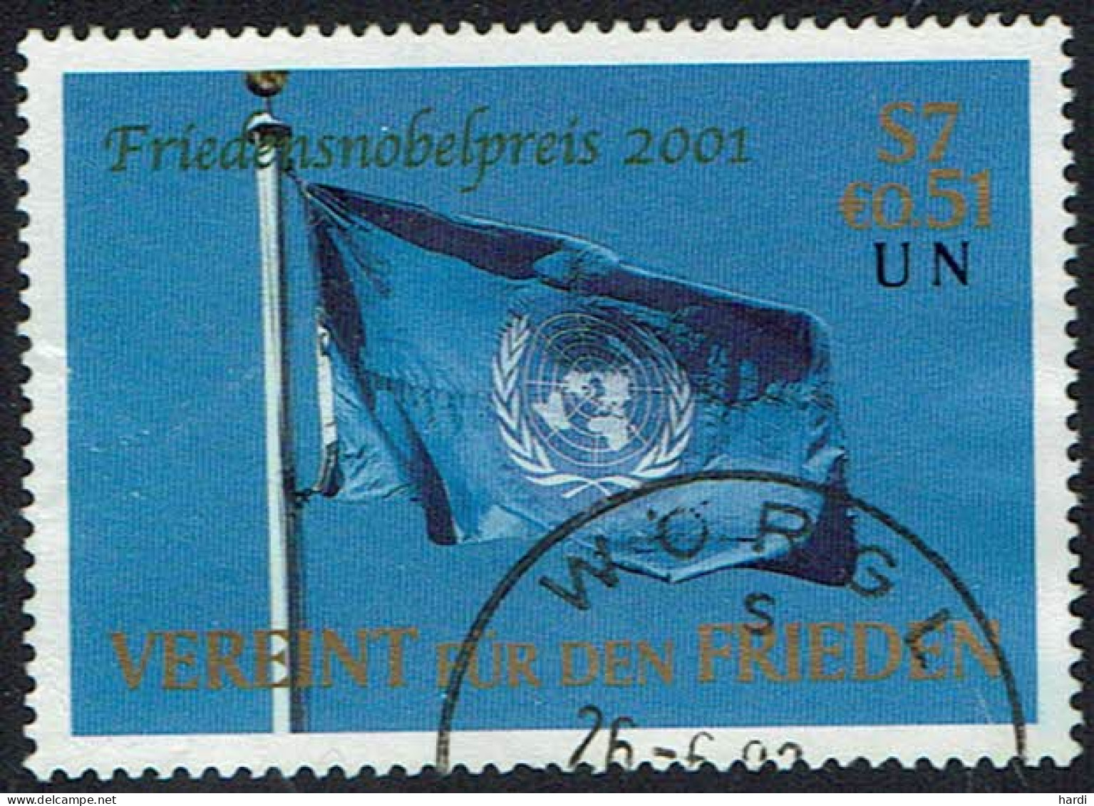 Vereinte Nationen Wien 2001, MiNr 350, Gestempelt - Oblitérés