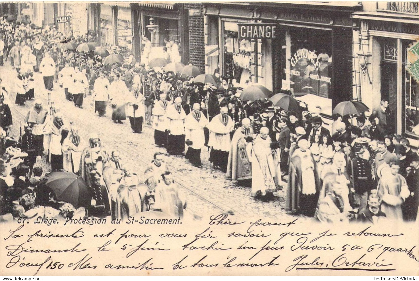 BELGIQUE - Liège - Procession Du St-Sacrement - Carte Postale Ancienne - Autres & Non Classés