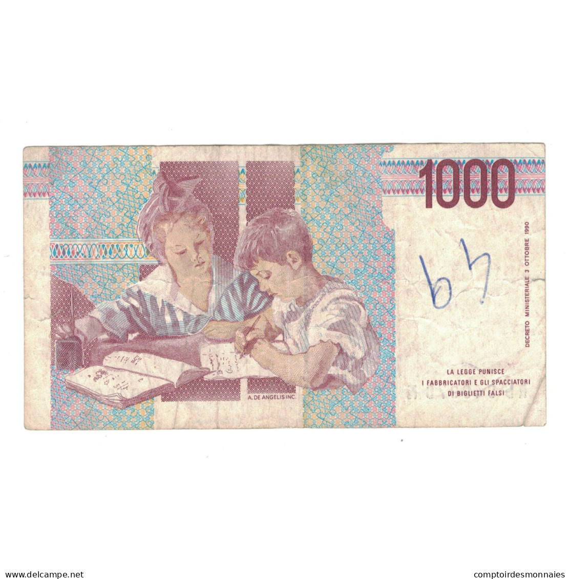 Billet, Italie, 1000 Lire, 1990, 1990-10-03, KM:114b, TTB - 1000 Lire