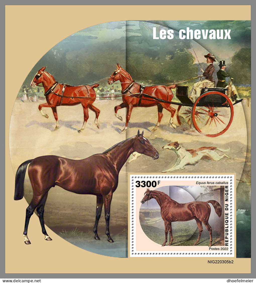 NIGER 2022 MNH Horses Pferde Chevaux S/S II - OFFICIAL ISSUE - DHQ2313 - Chevaux