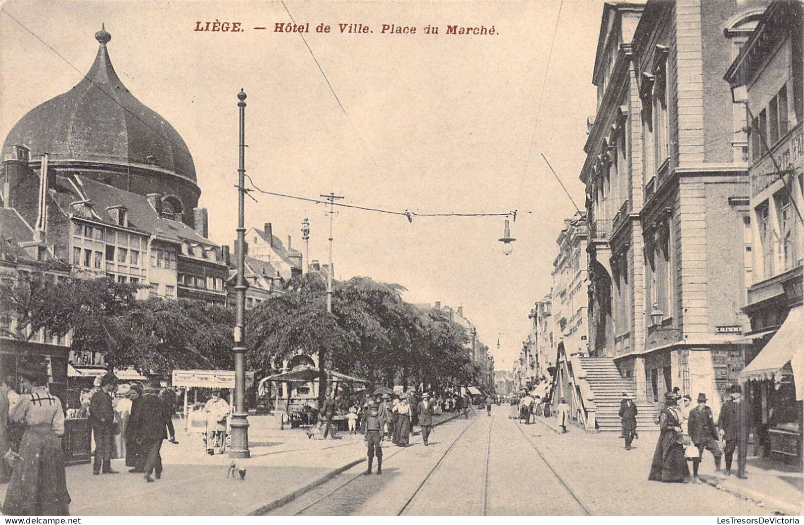 BELGIQUE - Liège - Hôtel De Ville - Place Du Marché - Carte Postale Ancienne - Sonstige & Ohne Zuordnung