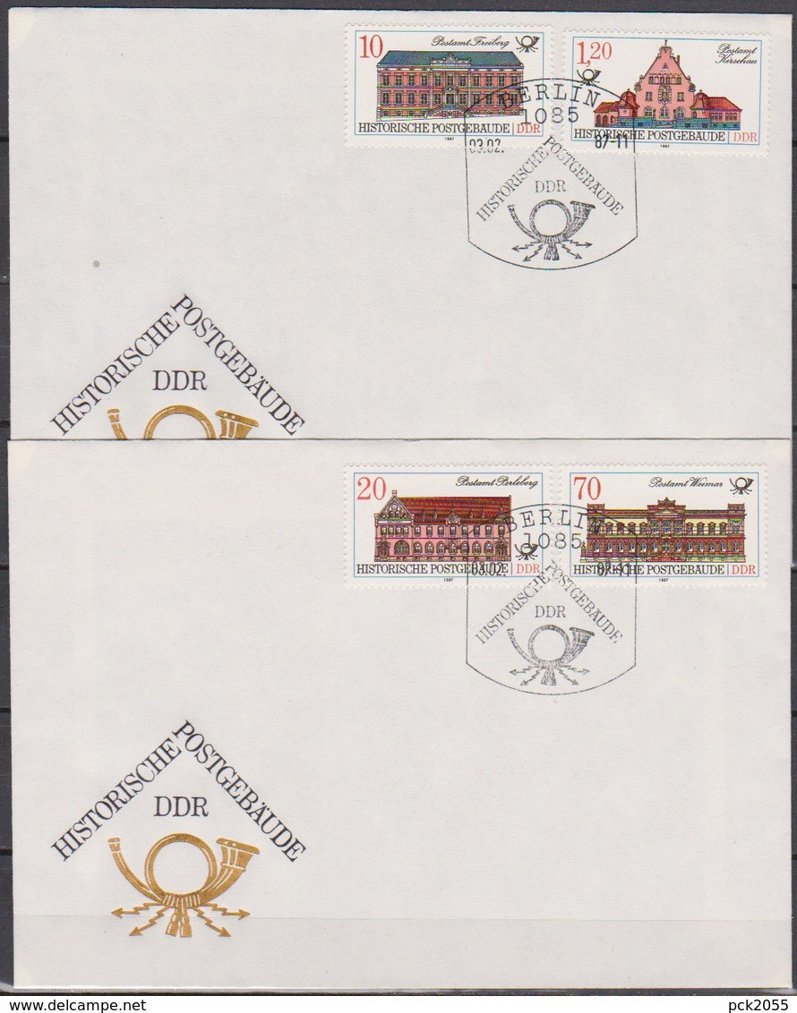 DDR FDC1987 Nr.3067-3070  Historische Postgebäude ( K 74 ) Günstige Versandkosten - 1981-1990