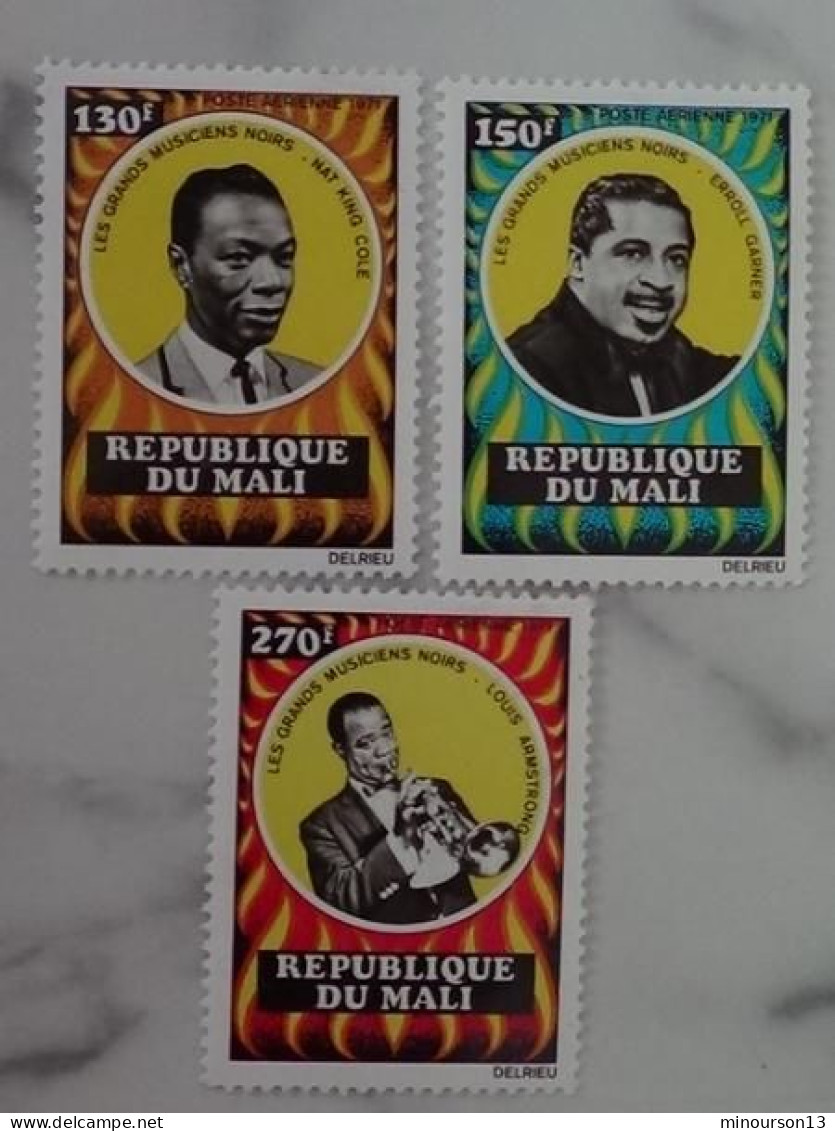 MALI 1971 Y&T P.A. N° 137 à 139** - GRANDS MUSICIENS NOIRS - Mali (1959-...)