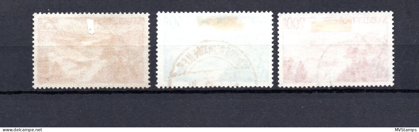Saar/Germany 1948 Old Set Airmail Stamps (Michel 252/54) Nice Used - Airmail