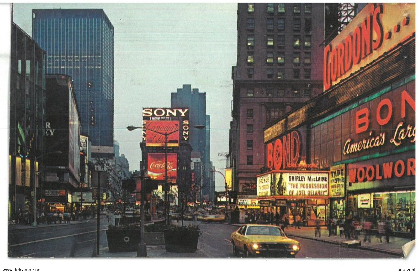 BR3901 U.S.A. New York City Colorful Times Square At Night Viaggiata 1973 Verso Roma - Time Square