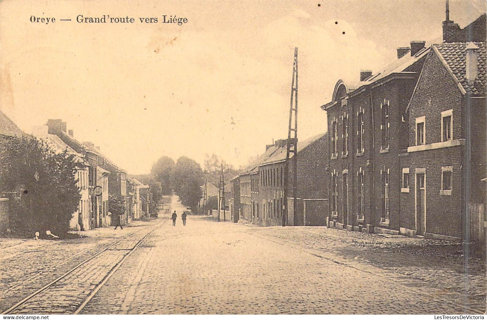 BELGIQUE - Oreye - Grand'route Vers Liège - Carte Postale Ancienne - Otros & Sin Clasificación