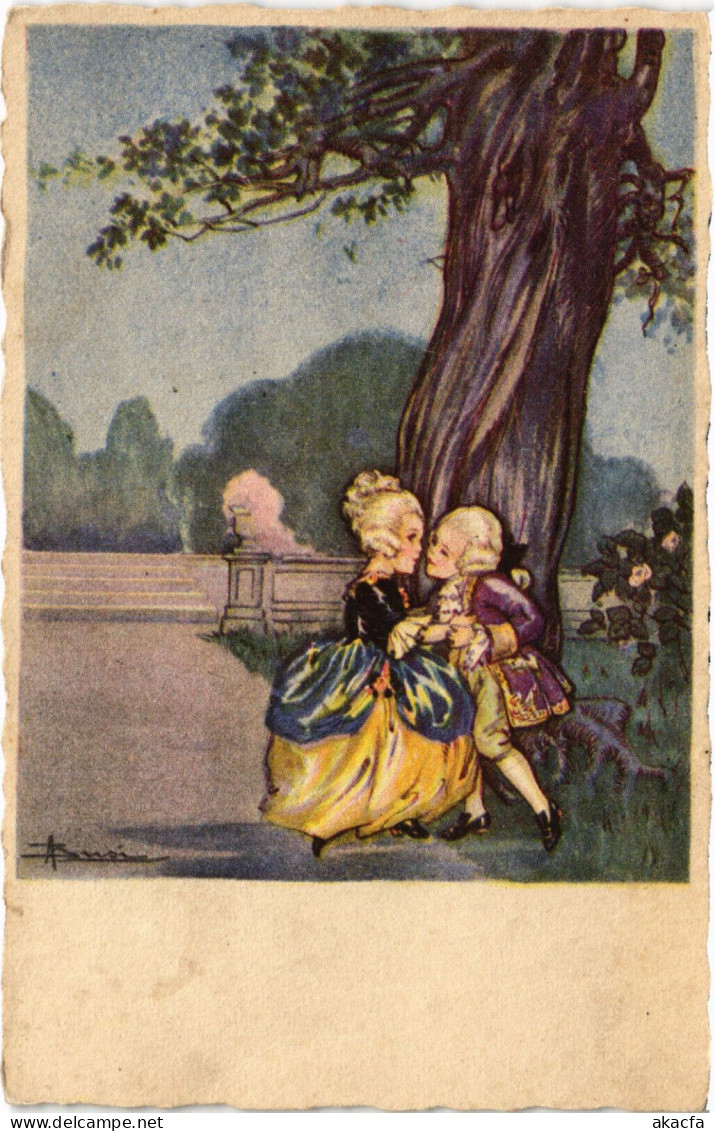 PC ARTIST SIGNED, BUSI, COUPLE IN THE PARK, Vintage Postcard (b46364) - Busi, Adolfo