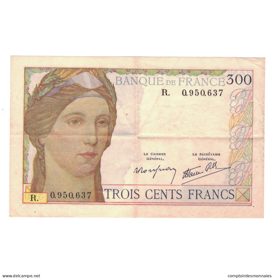 France, 300 Francs, 1939, R. 0.950.637, TTB, Fayette:29.3, KM:87a - 300 F 1938-1939