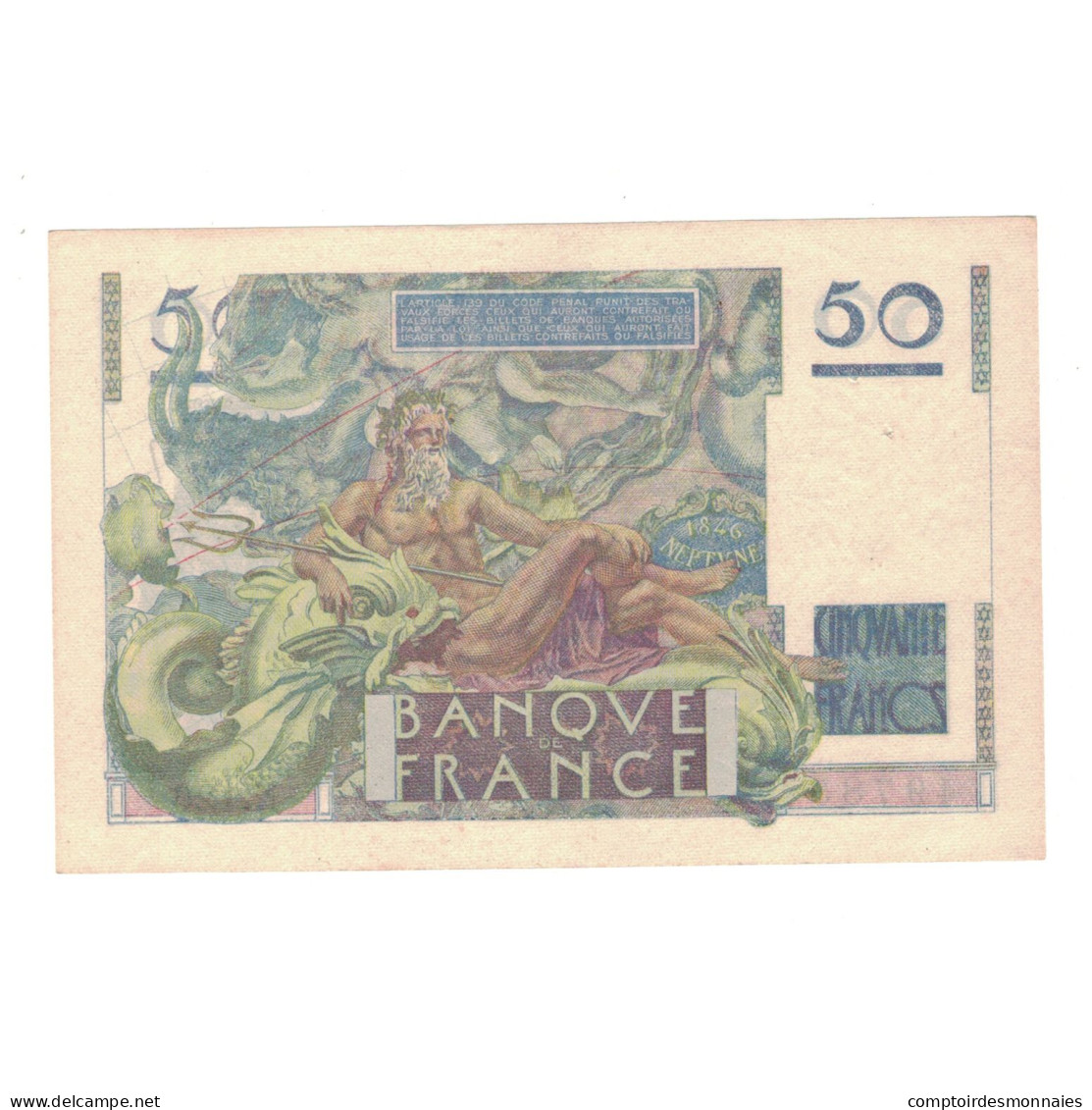 France, 50 Francs, Le Verrier, 1949, N.126, SPL, KM:127b - 50 F 1946-1951 ''Le Verrier''