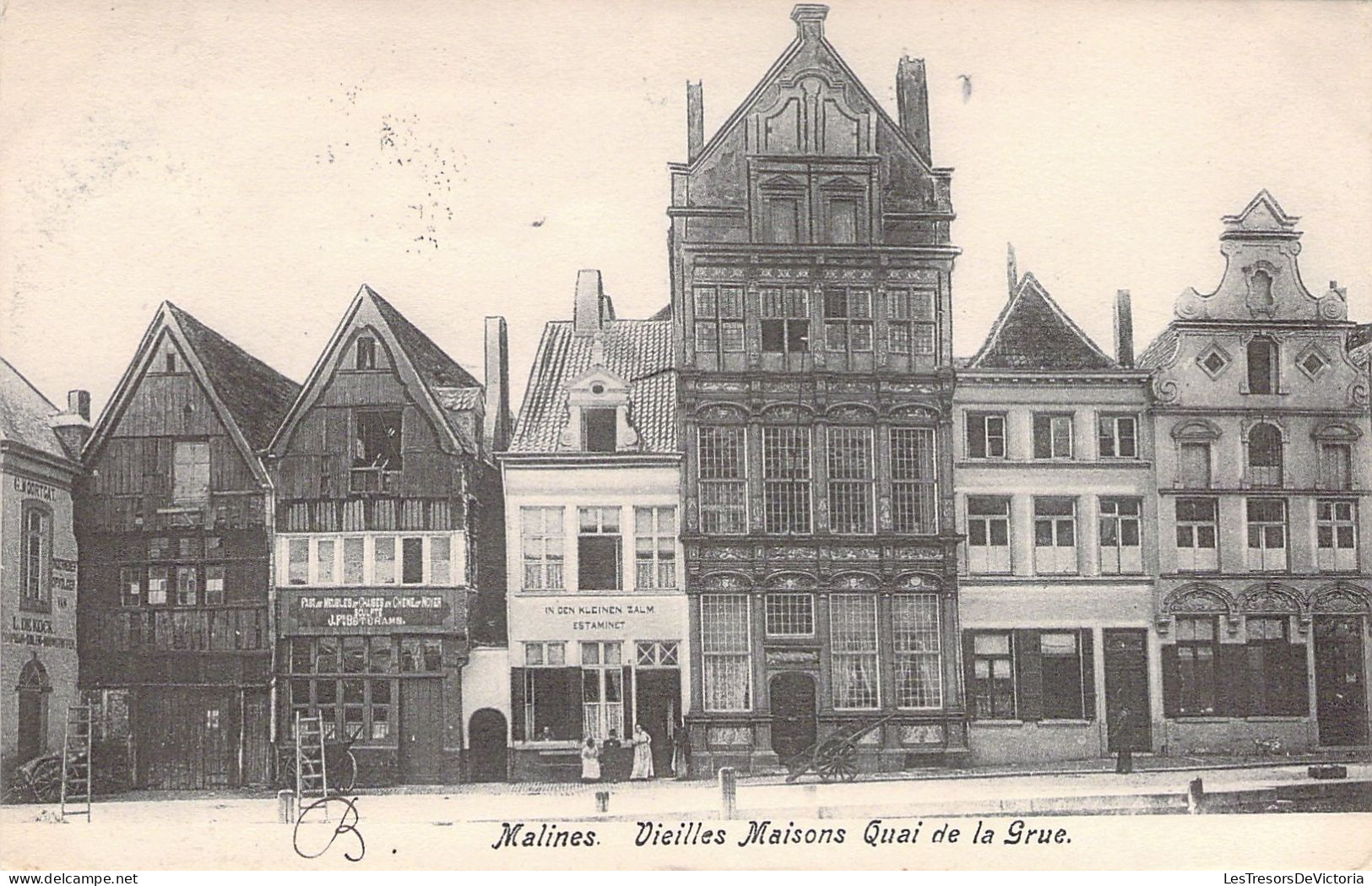 BELGIQUE - MALINES - Vieilles Maisons Quai De La Gare - Carte Postale Ancienne - Malines