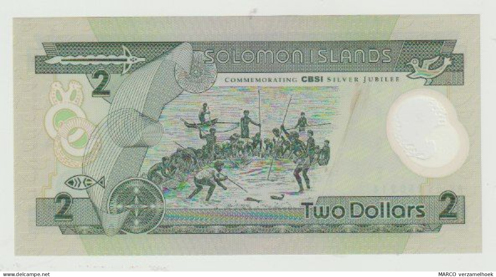 Banknote Central Bank Of Solomon Islands 2 Dollars 2001 UNC - Salomons