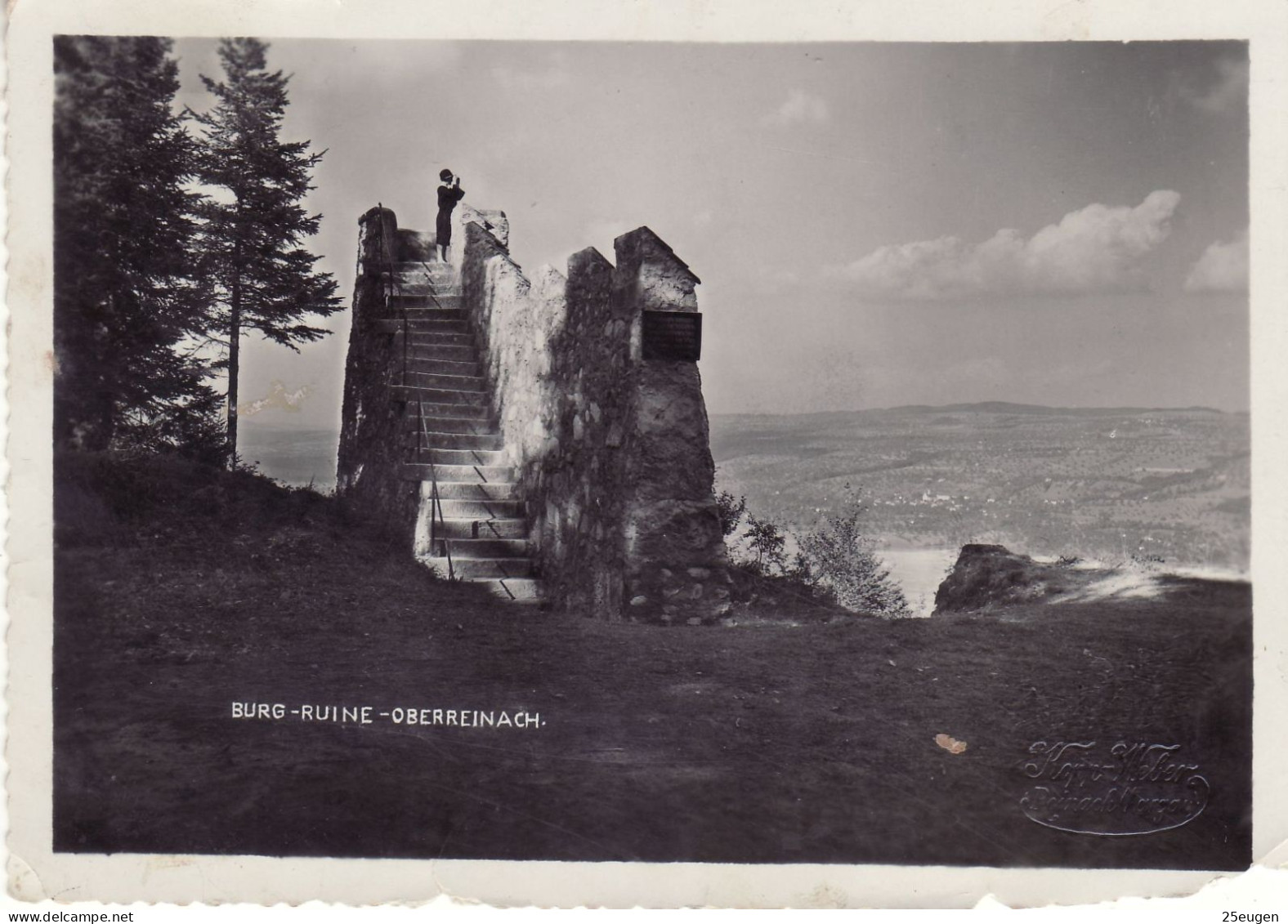 Burg Ruine Oberreinach -   Postcard  Used   ( M 277 ) - Reinach