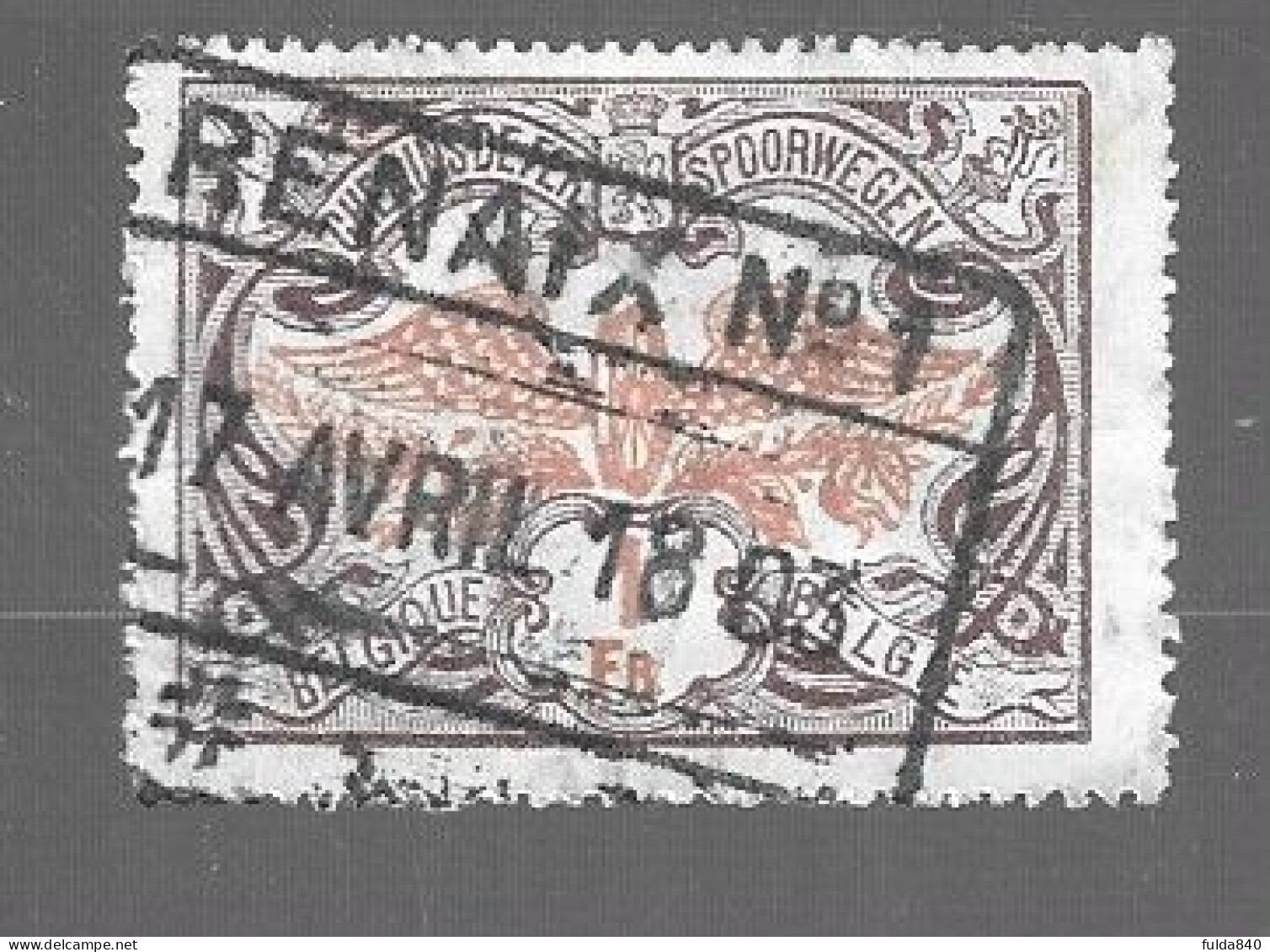 BELGIQUE. (Y&T) 1902-14 - N°TR41.  * Même Type Que L'émission Précédente, Mais En Deux Couleurs * 1f   Renaix N°1. - Used