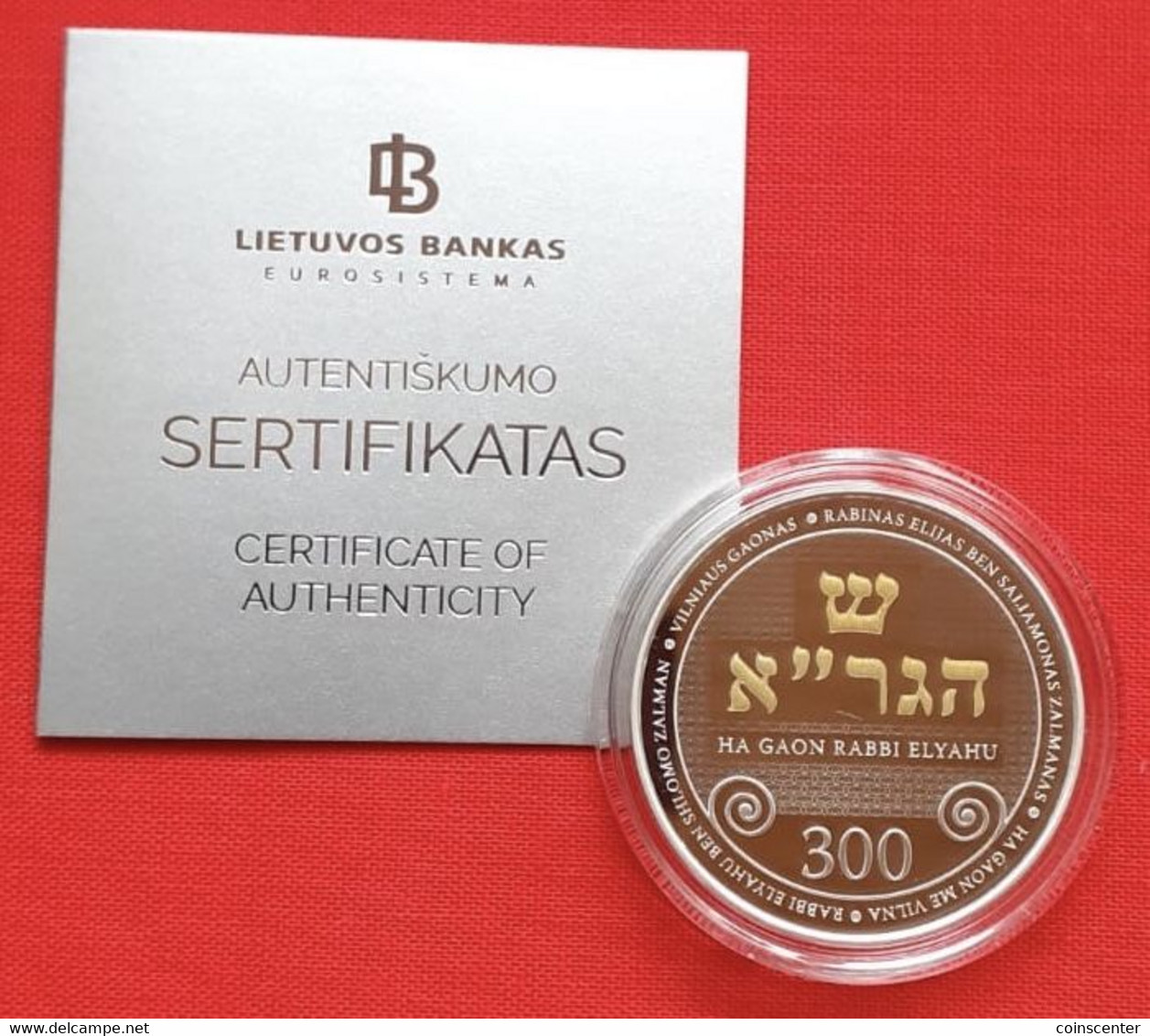 Lithuania 10 Euro 2020 "Vilna Gaon (Elijah Ben Solomon Zalman)" Silver Ag PROOF - Lituanie