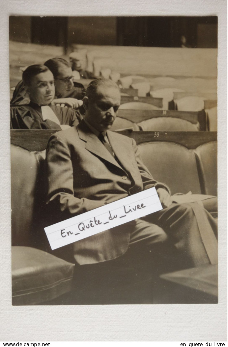 Lot 4 Photographies Procès Jacques Benoist-Méchin - Collaboration / Vichy / Pétain / WW2 - 1939-45