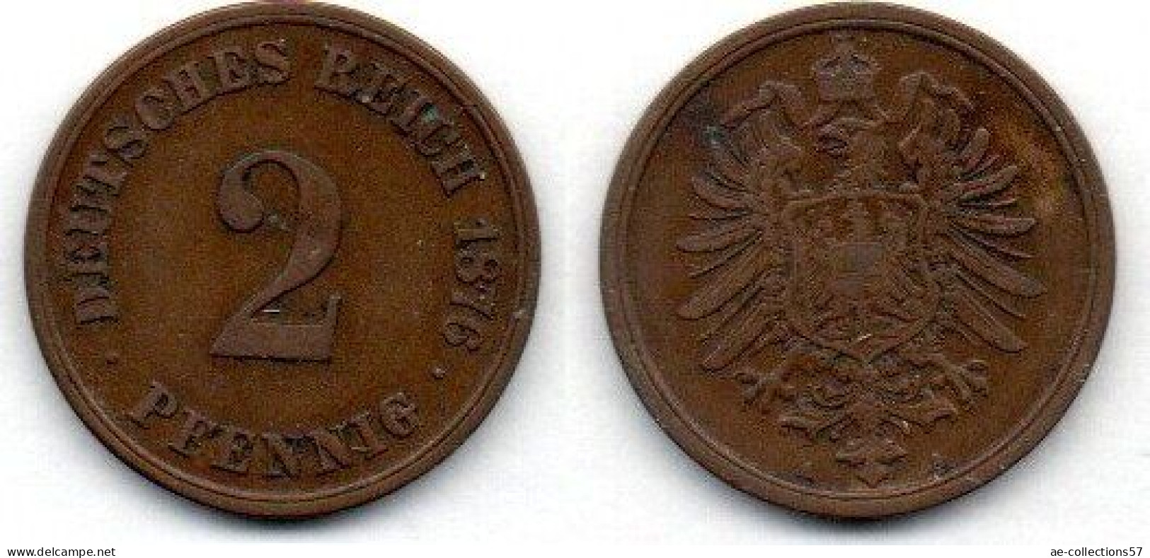 MA 21753 /   Allemagne - Deutschland - Germany 2 Pfennig 1876 A TTB - 2 Pfennig