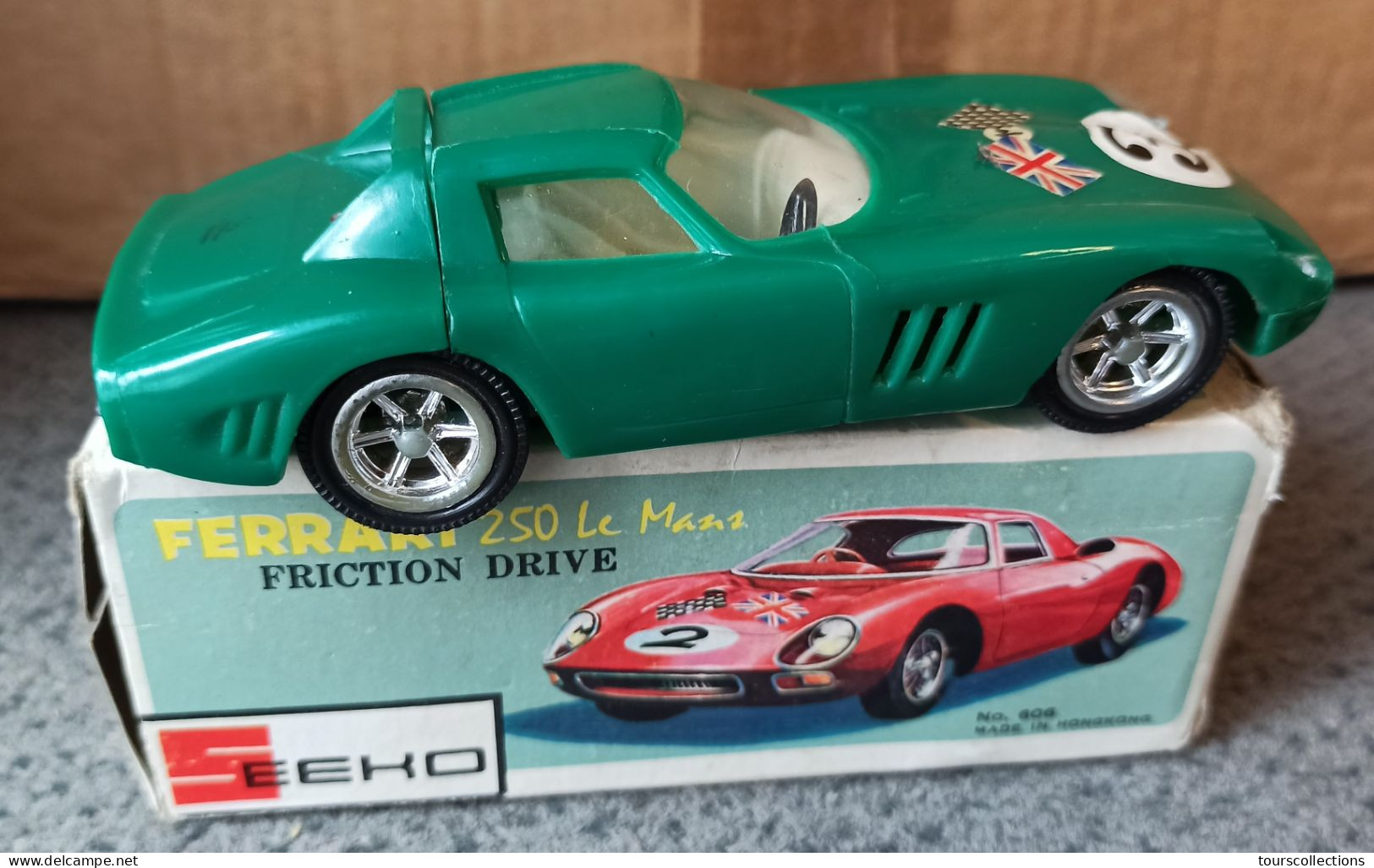 Vintage 1/32 Seeko Ferrari 250 Le Mans 24H Friction Jouet Voiture Hong Kong N° 606 - Scala 1:32