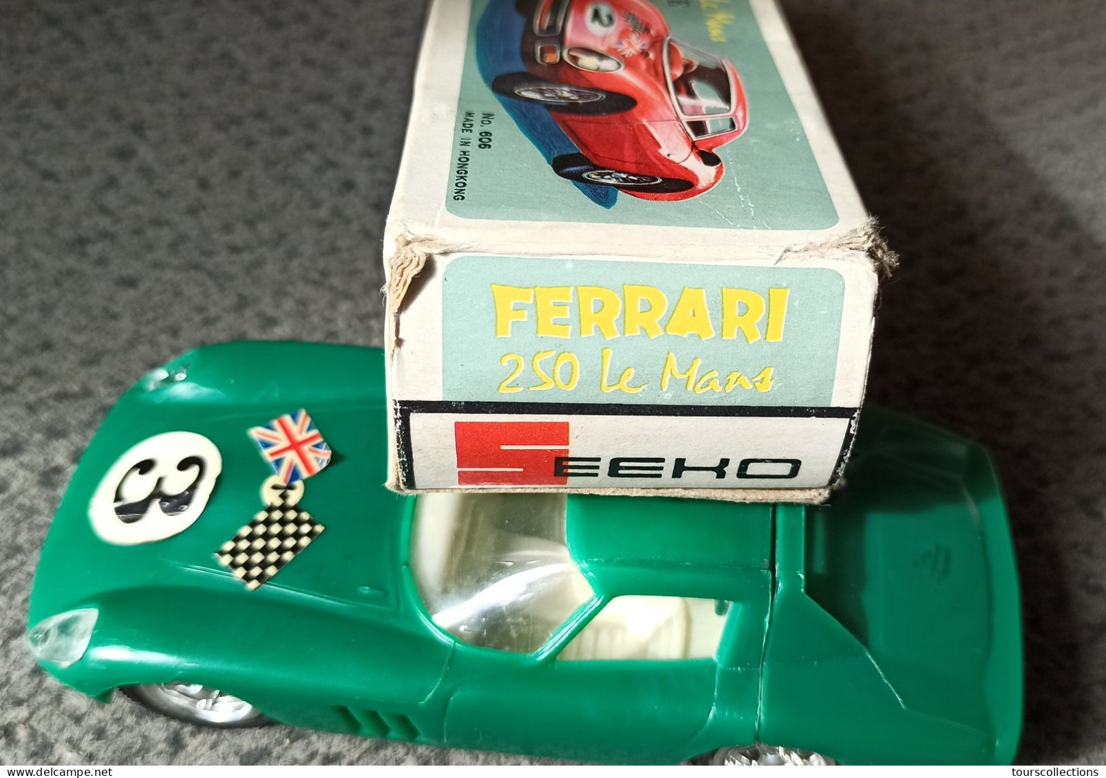 Vintage 1/32 Seeko Ferrari 250 Le Mans 24H Friction Jouet Voiture Hong Kong N° 606 - Massstab 1:32