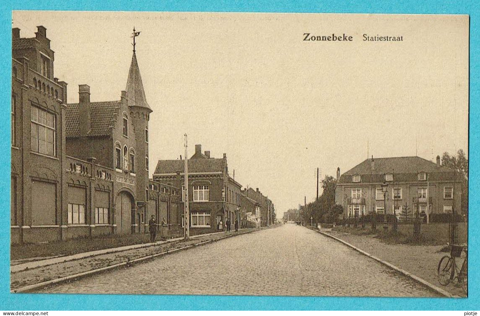 * Zonnebeke (bij Ieper - West Vlaanderen) * (Uitg K. Durnez) Statiestraat, Rue De La Gare, Animée, Unique, Old - Zonnebeke