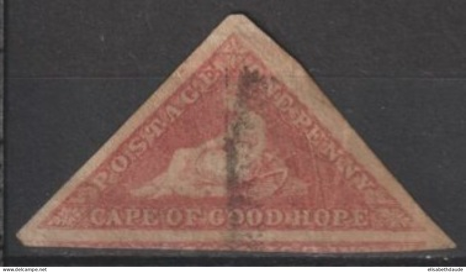 1863 - CAP BONNE ESPERANCE - YVERT N°7 FILIGRANE ANCRE - COTE = 300 EUR - Kaap De Goede Hoop (1853-1904)