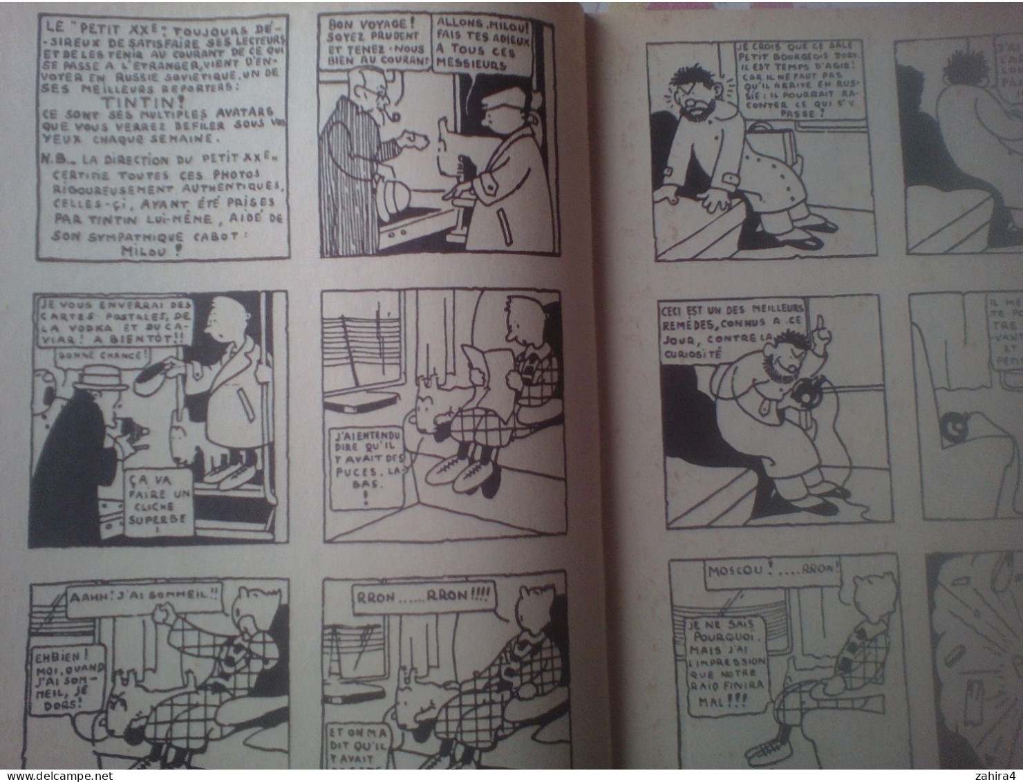 France Loisir - Tintin Reporter Du Petit Vintieme Au Pays Des Soviet - Hergé Autorisation Casterman Imp Belgique - Hergé