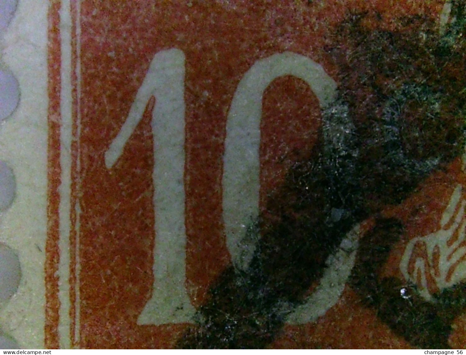 VARIETES FRANCE 1907 N° 138 L ( IA ) SEMEUSE FOND PLEIN 10 C X 2 VERTICALE  OBLITERE  / NOM ? C DECALER - Oblitérés
