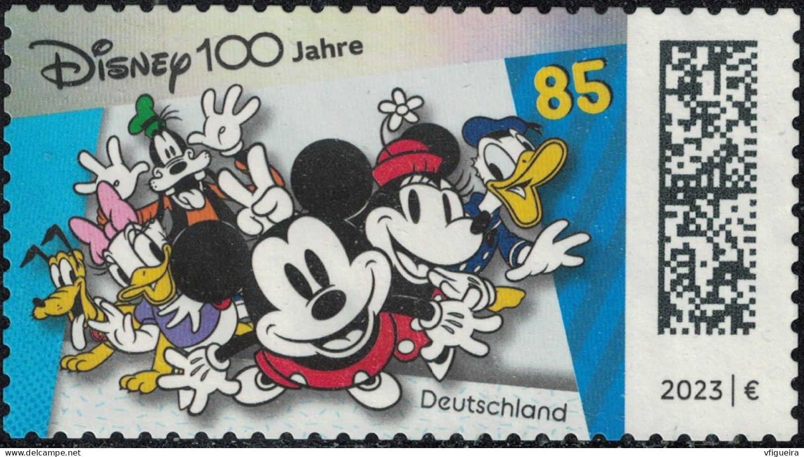 Allemagne Used Centenaire Dessins Animés Disney Cartoons Mickey Minnie SU - Other & Unclassified