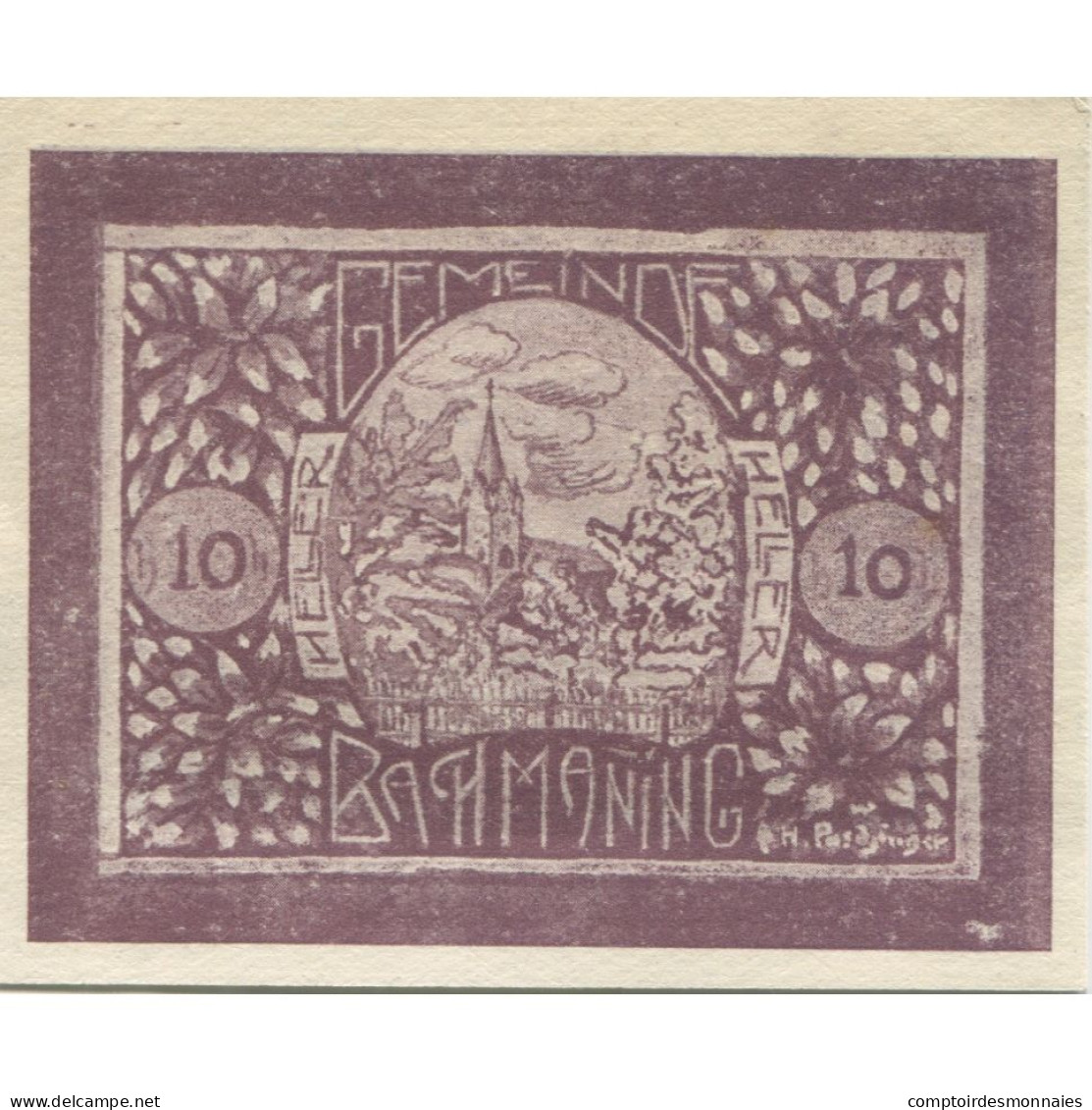 Billet, Autriche, Manning, 10 Heller, Village 1921-06-15, SPL Mehl:FS 72Ia - Autriche