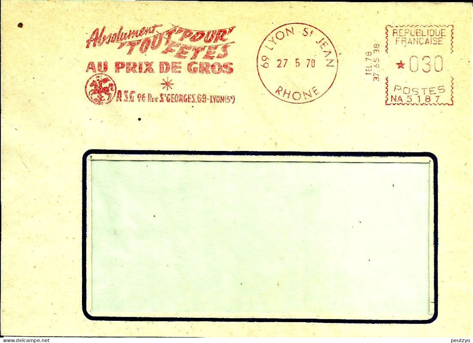 Lettre  EMA  Secap NA 1970 Tout Pour La Fete  Animaux Cheval Cavalier 69 Lyon    C18/11 - Autres & Non Classés