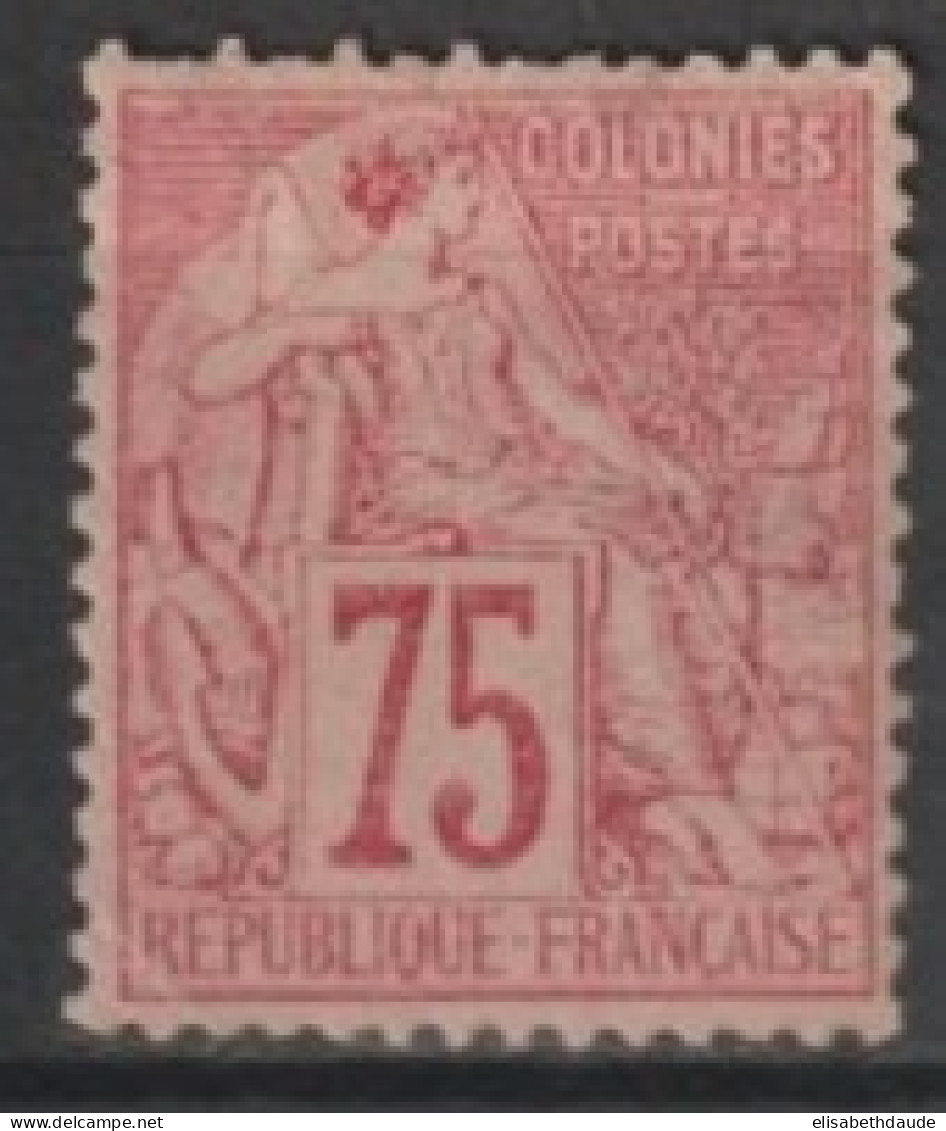1881 - COLONIES GENERALES - ALPHEE DUBOIS YVERT N°58 * MH - COTE = 155 EUR - Alphee Dubois
