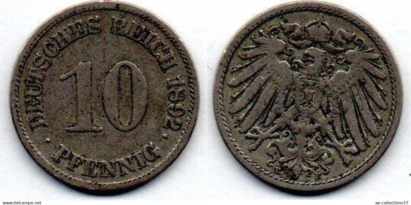 MA 21774 /   Allemagne - Deutschland - Germany  10 Pfennig 1892 E TB+ - 10 Pfennig