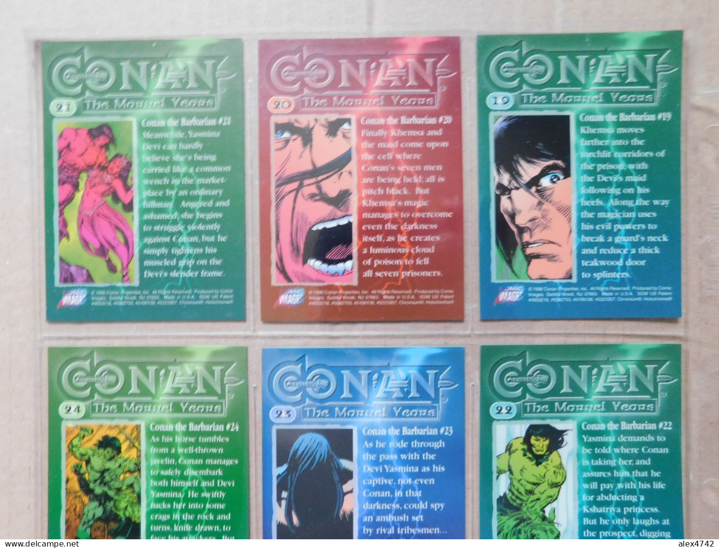 Marvel Comics Group, Conan the Barbarian, Collection complète de 90 cartes - 1996   (BOX 5)