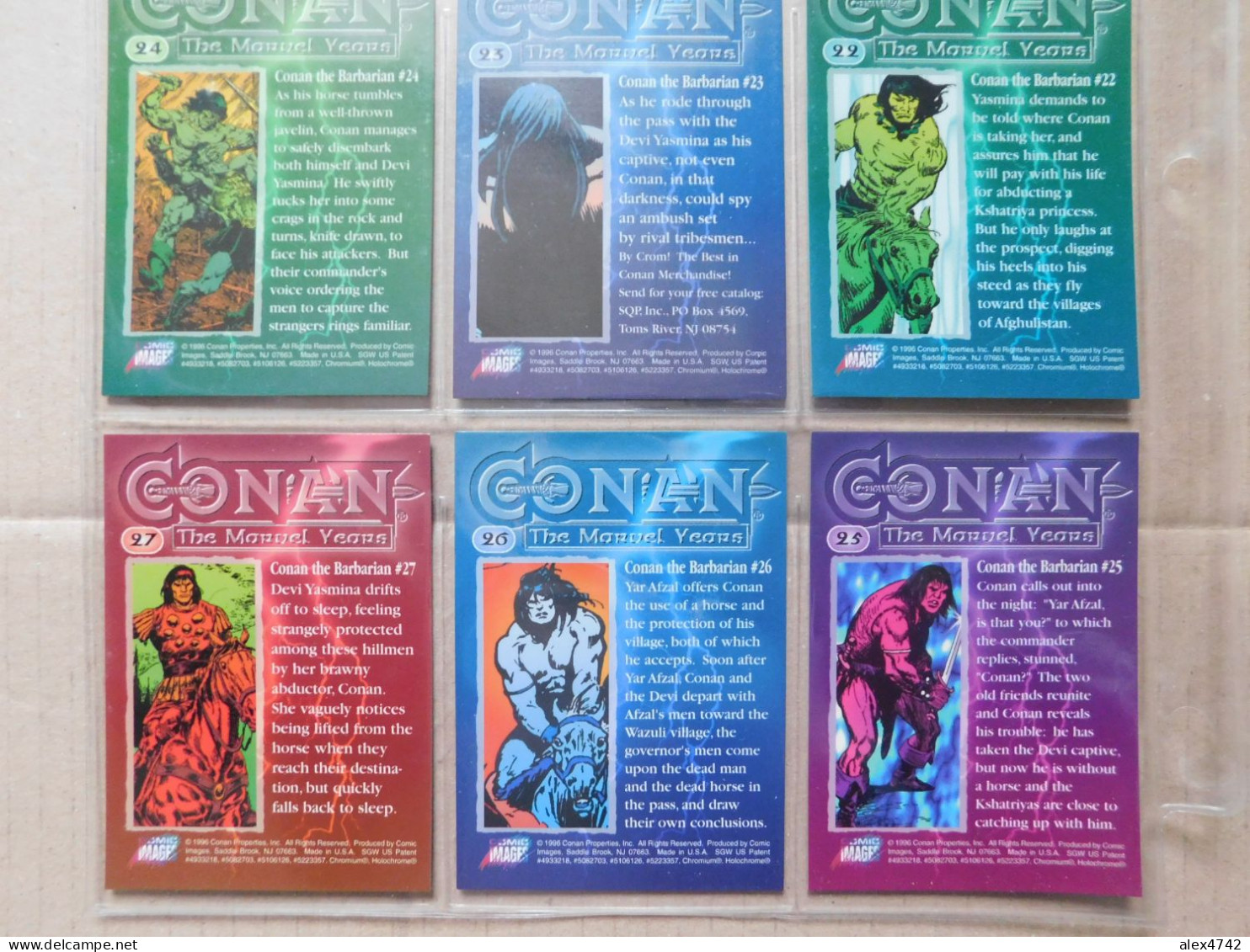 Marvel Comics Group, Conan the Barbarian, Collection complète de 90 cartes - 1996   (BOX 5)