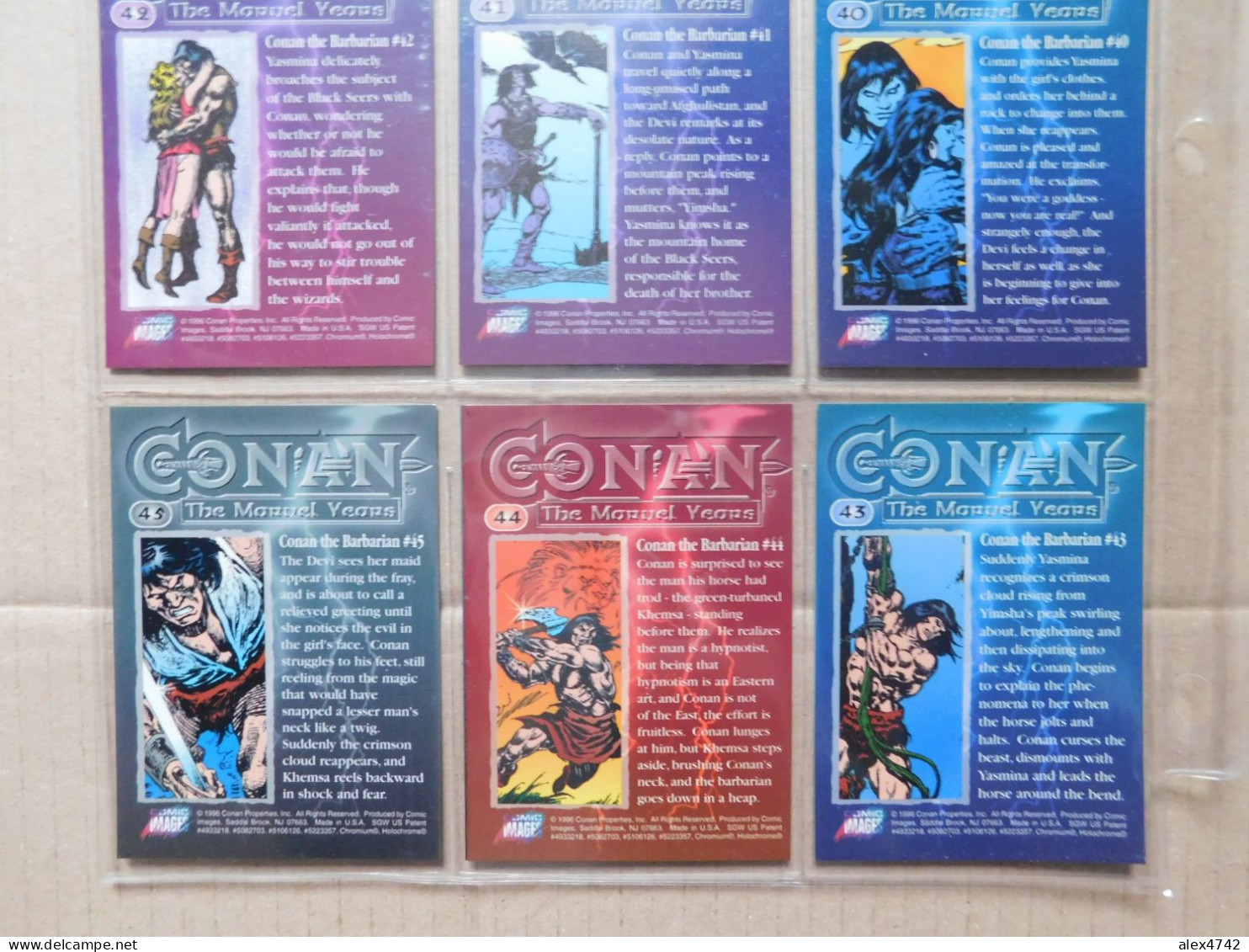 Marvel Comics Group, Conan the Barbarian, Collection complète de 90 cartes - 1996   (BOX 5)