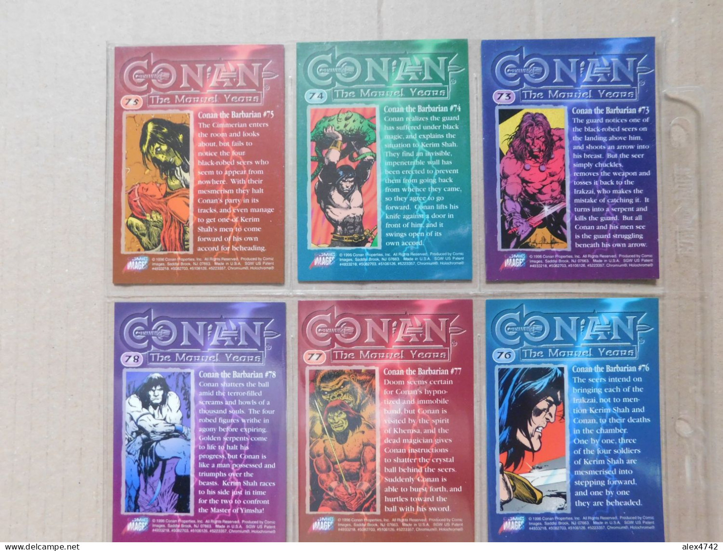 Marvel Comics Group, Conan the Barbarian, Collection complète de 90 cartes - 1996   (BOX 5)