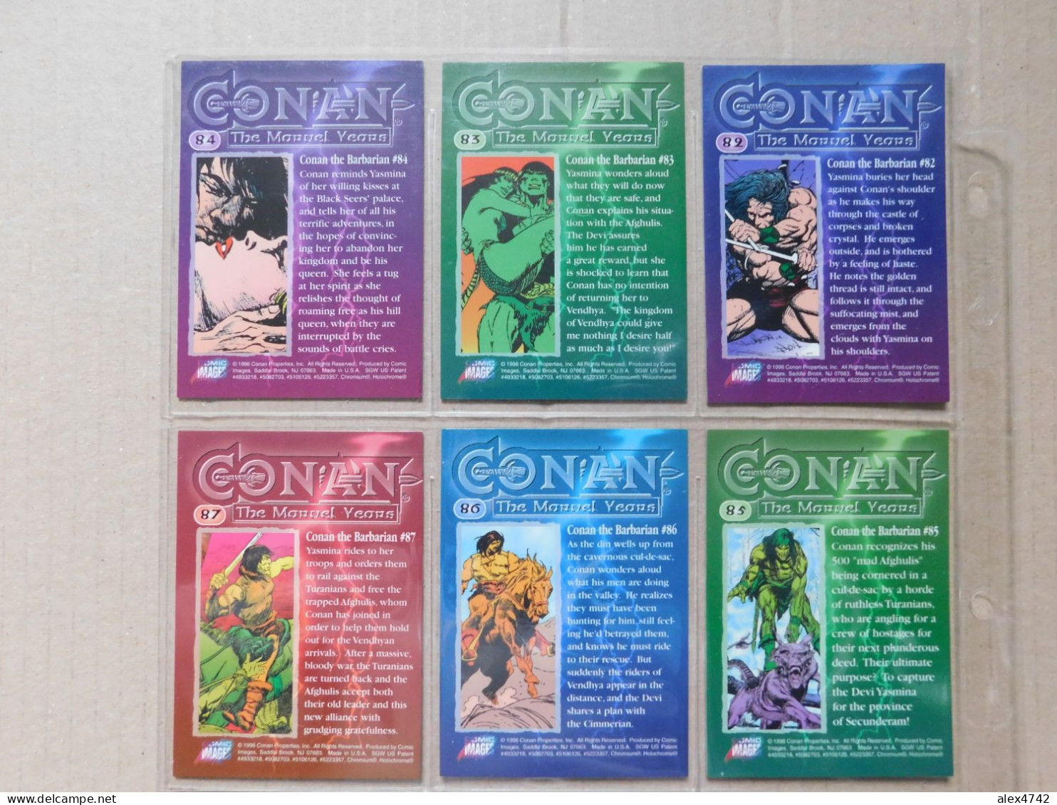 Marvel Comics Group, Conan the Barbarian, Collection complète de 90 cartes - 1996   (BOX 5)