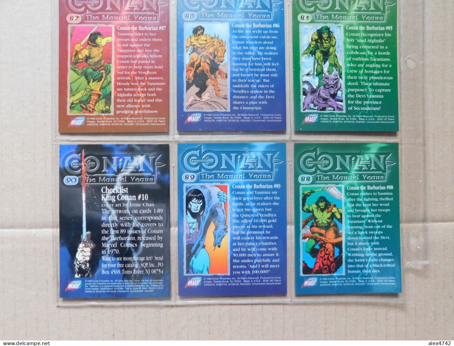 Marvel Comics Group, Conan the Barbarian, Collection complète de 90 cartes - 1996   (BOX 5)