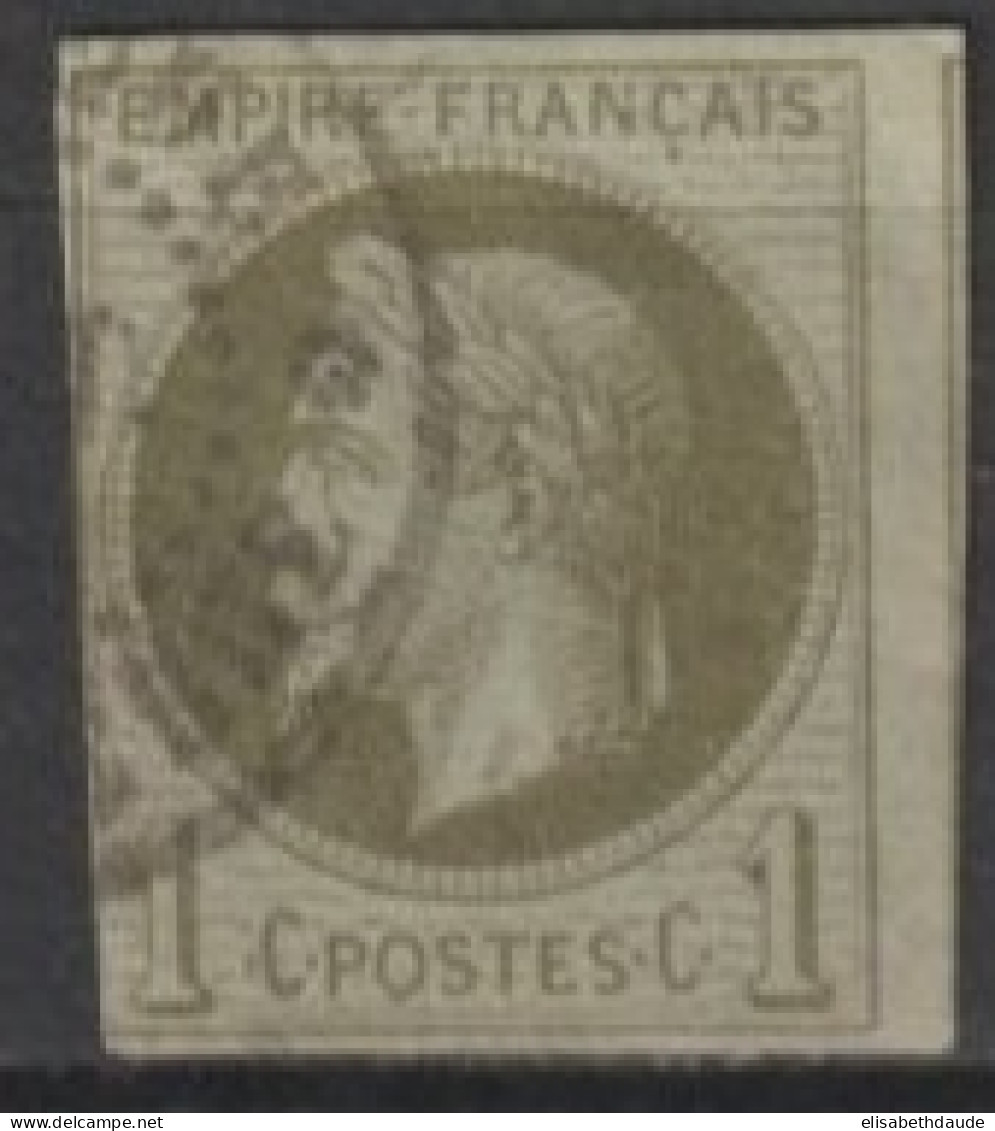 1871 - COLONIES GENERALES - EMPIRE LAURE YVERT N°7 OBLITERE - COTE = 100 EUR - Napoléon III.