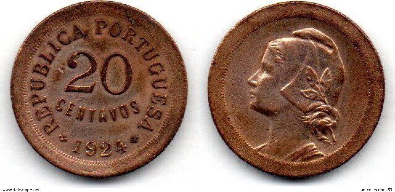 MA 21779 / Portugal 20 Centavos 1924 TTB - Portugal