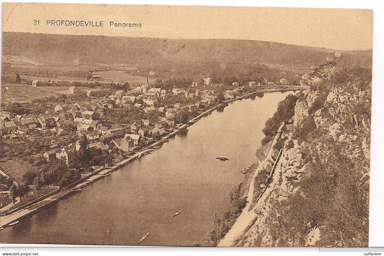 Carte Postale. PROFONDEVILLE. Panorama.1923 - Profondeville