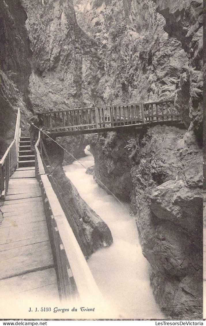 SUISSE - Gorges Du Trient - Carte Postale Ancienne - Trient