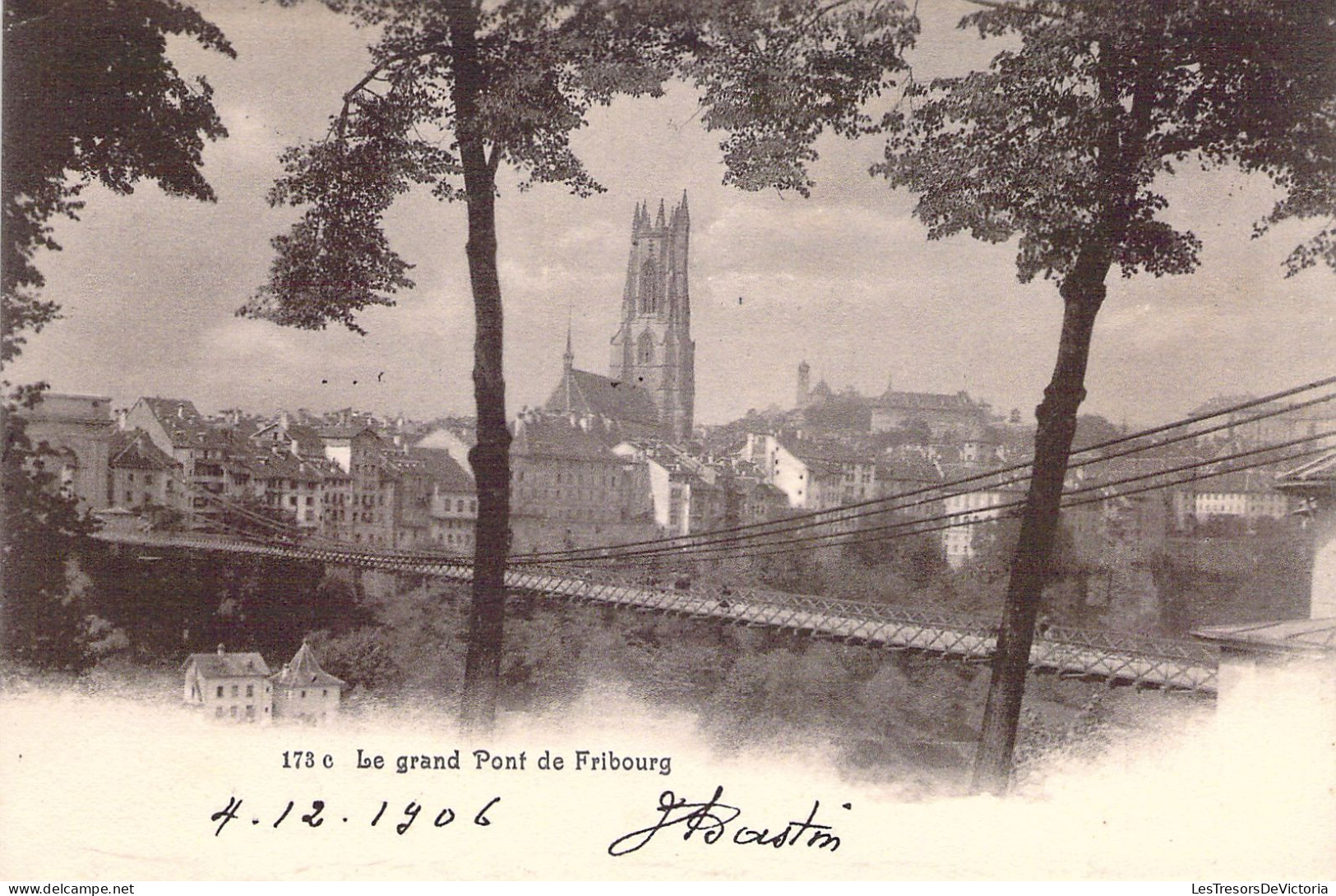 SUISSE - Le Grand Pont De Fribourg - Carte Postale Ancienne - Fribourg